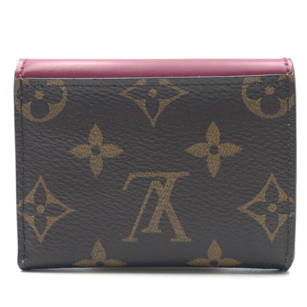 Louis Vuitton Zoe Portefeuille Wallet Trifold Leather Brown Pink - Picture 2 of 8